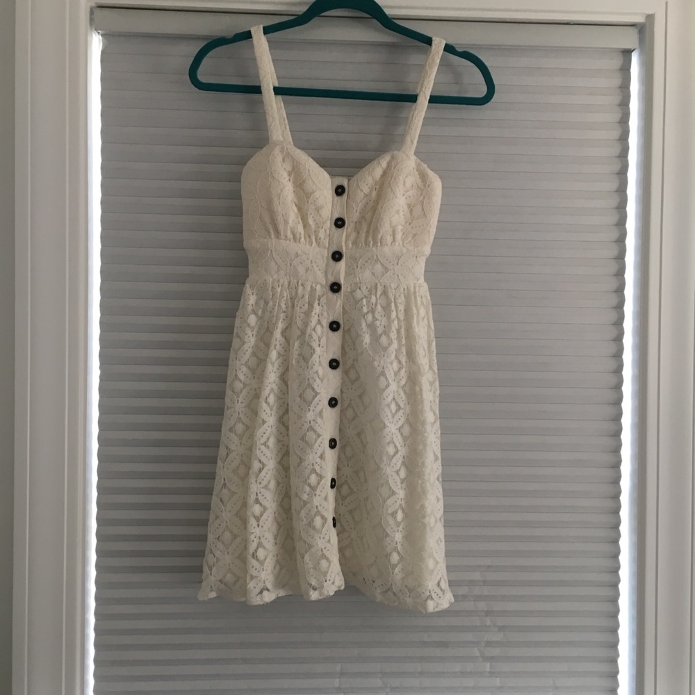 off-white lace dress